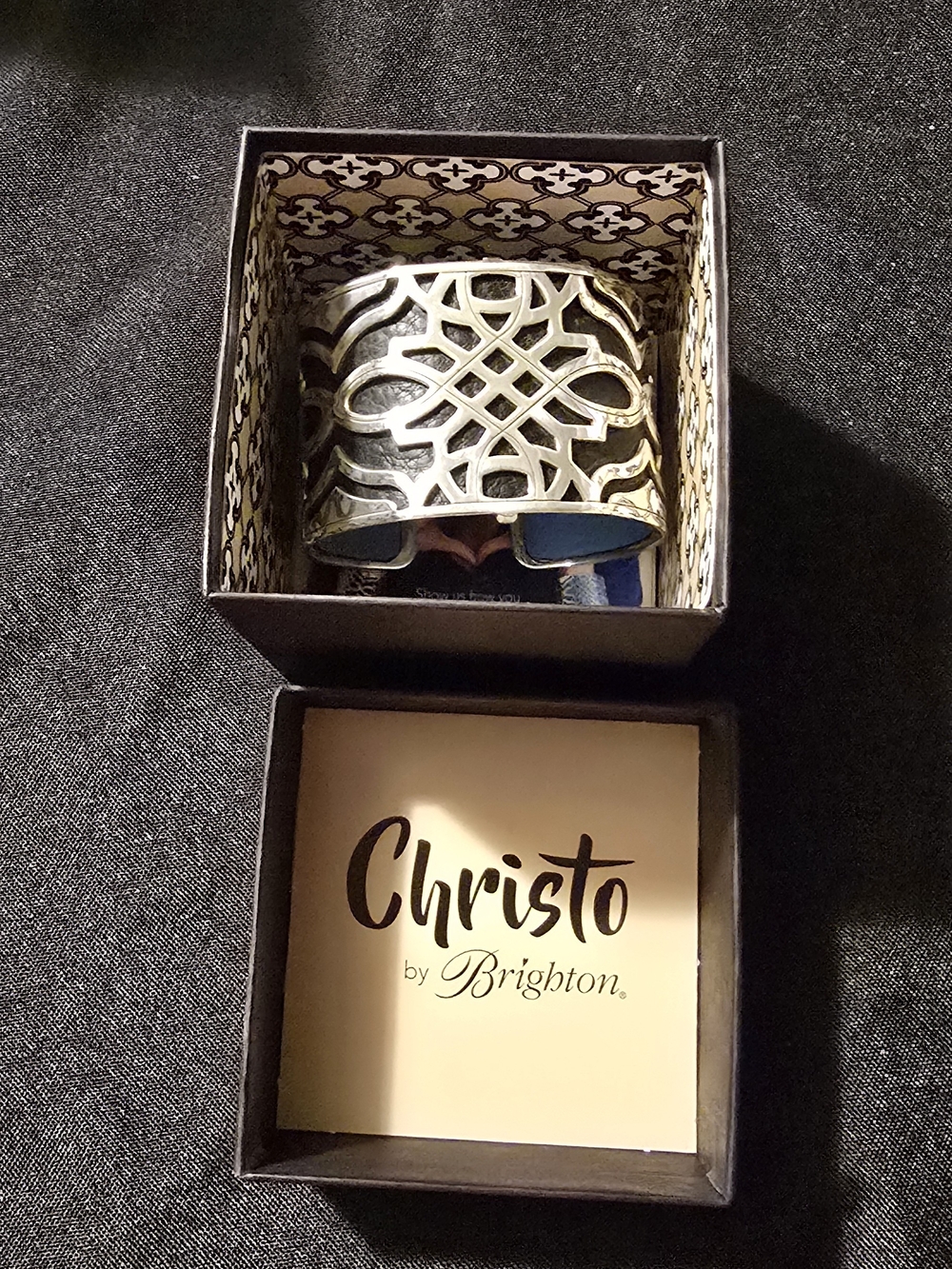 Christo by Brighton Silver Filigree Cuff Bracelet
